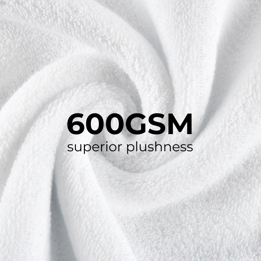 Close up of plush 600 GSM cotton terry